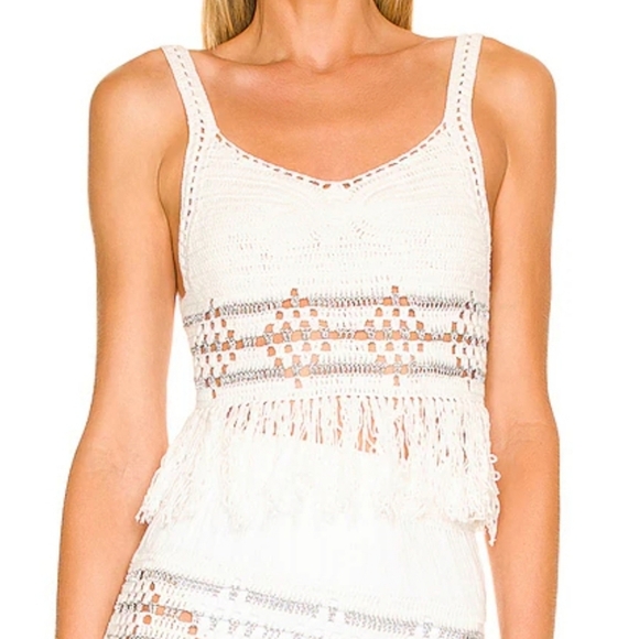 MISA Los Angeles Feather Top White Size Large - Picture 1 of 8